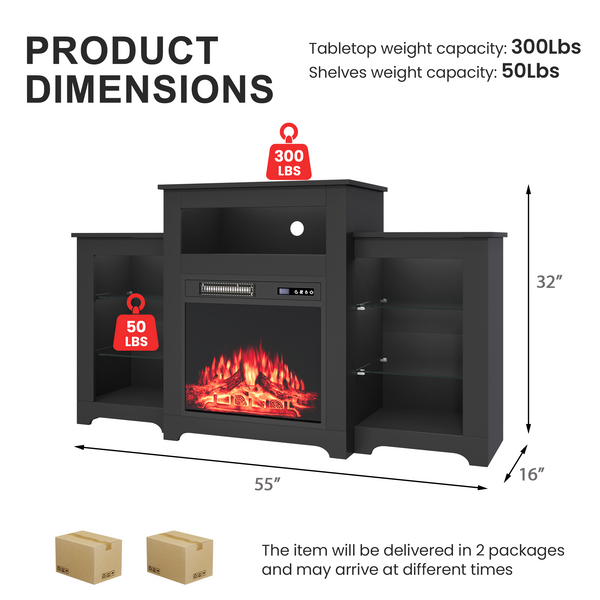 fireplace-tv-stand-for-65-inch-tv​