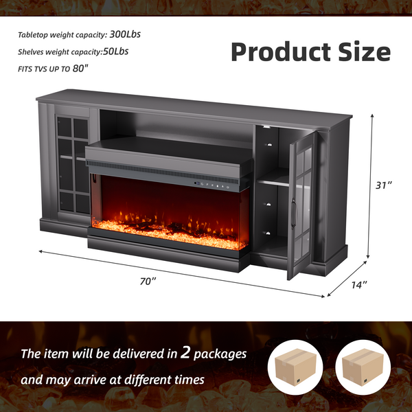 electric-fireplace-&-tv-stand​