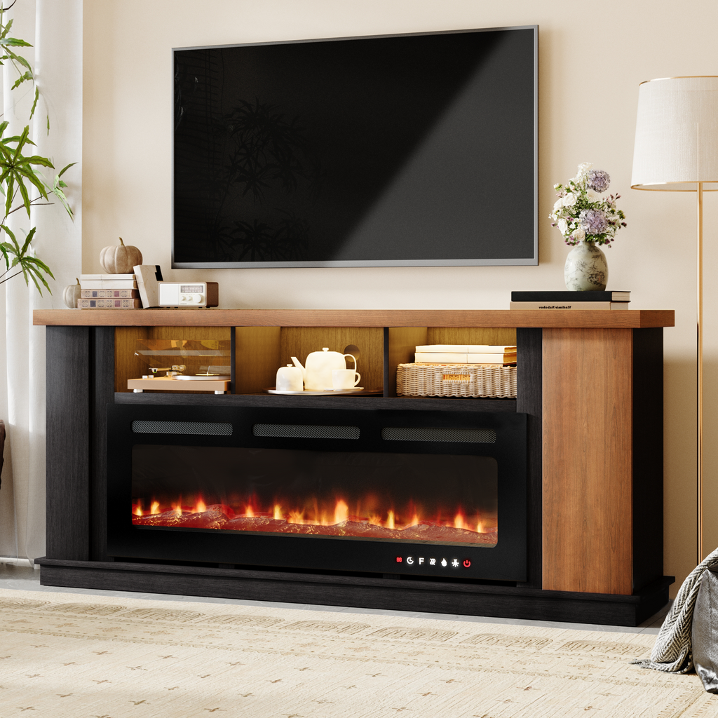brown-electric-fireplace-tv-stand