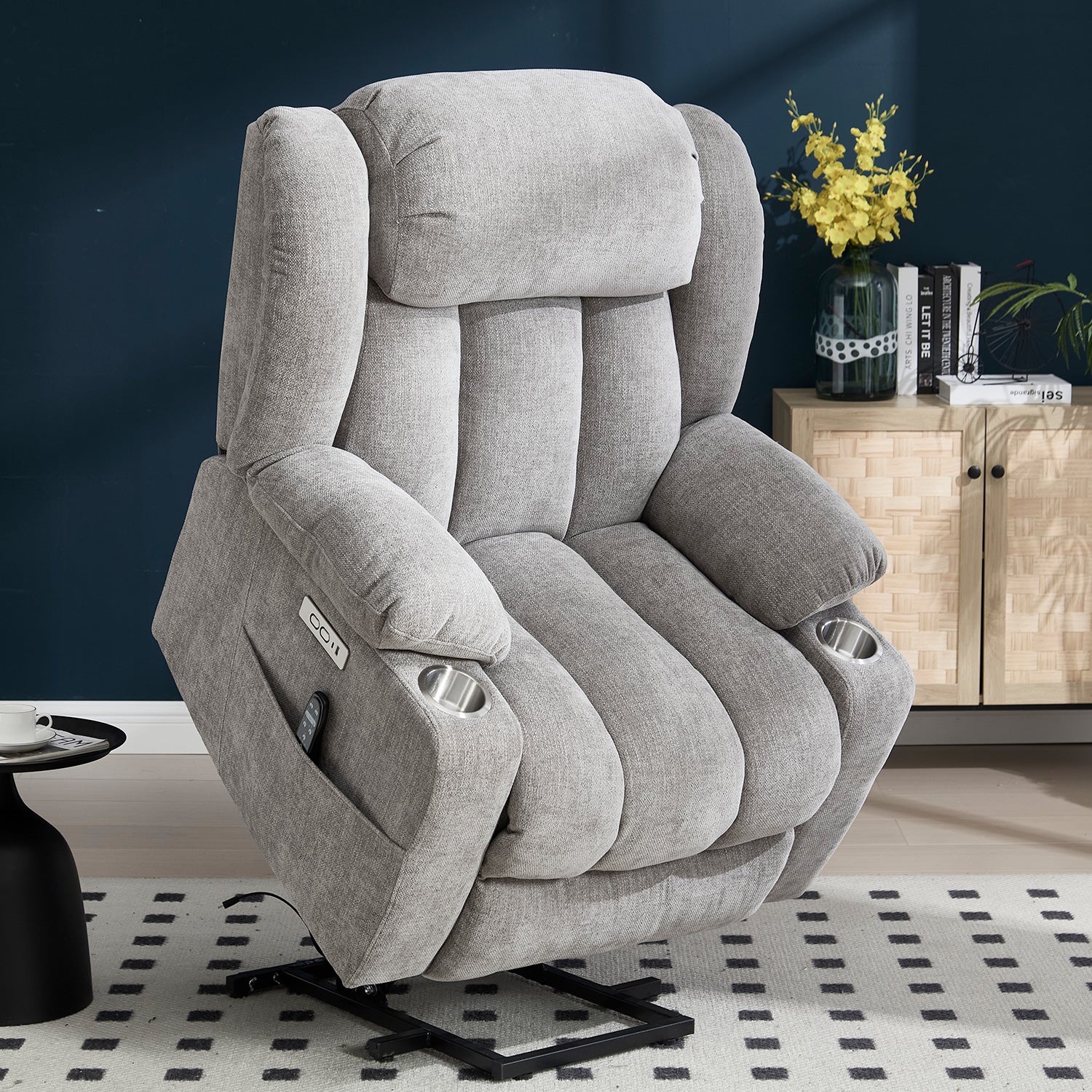 premium-electric-recliner-chair-with-8-point-massage-heating-plush-chenille-fabric-gray