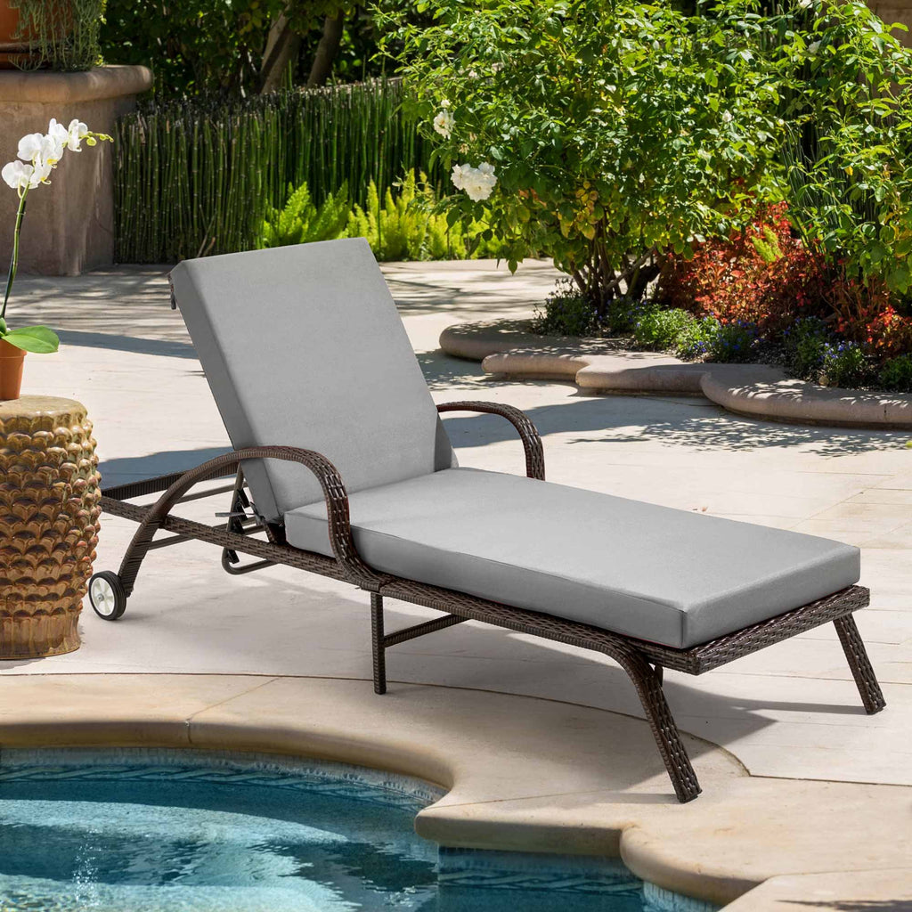 Allgoodsmarketstore Outdoor Lounge Chair Cushion Replacement, Grey